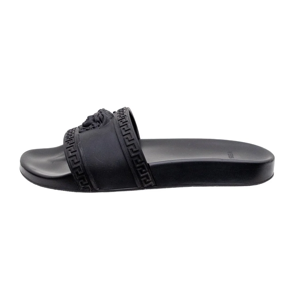 Versace‎ Medusa Rubber Slide Sandals Black Pool Slides Men's EU 42 US 9